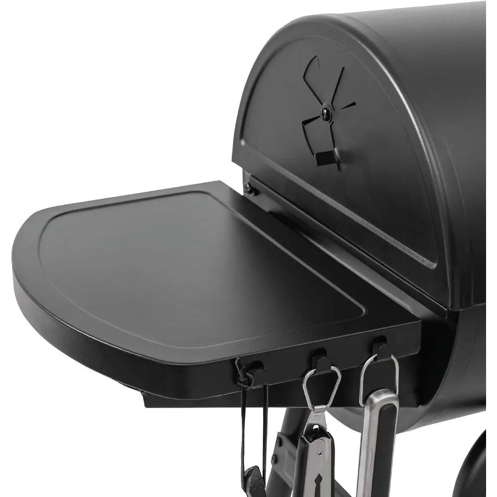 Charcoal Grill & Smoker with Cast Iron Grates & Smoke Control