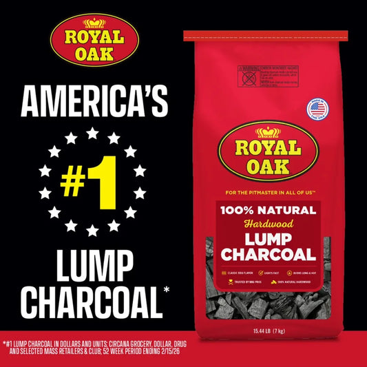 Premium 100% Natural Hardwood Lump Charcoal for Grilling BBQ Smoking 15.4 lbs