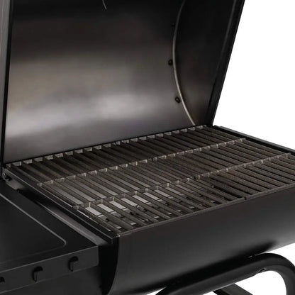 Charcoal Grill & Smoker with Cast Iron Grates & Smoke Control