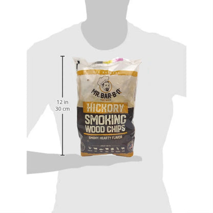 100% Authentic Hickory Wood Chips- Smoking- BBQ Grilling- Meat- Poultry- Fish- Vegetables 1.6lb Bag