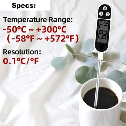 TP300 Probe Thermometer 1-Pack, Fast & Accurate 0.1°C Resolution, 9.65in Long, HOLD Function, for Kitchen & BBQ