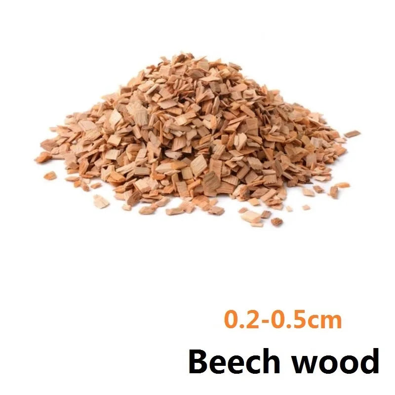 BBQ Smoked Sawdust Wood Chips-125-500g- Apple- Cherry Oak- Hickory-Alder Beech Smoking Fruit Wood Pieces for Smoker Fumigation Box