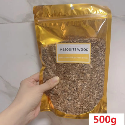 BBQ Smoked Sawdust Wood Chips-125-500g- Apple- Cherry Oak- Hickory-Alder Beech Smoking Fruit Wood Pieces for Smoker Fumigation Box