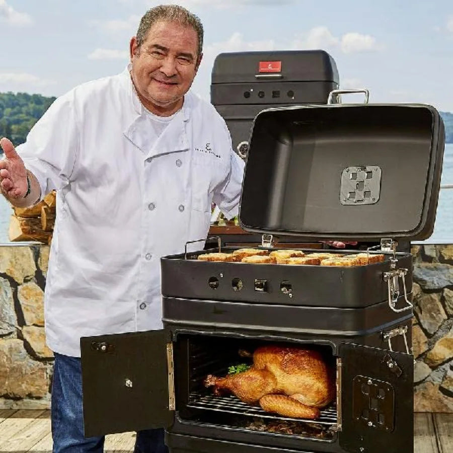 Southern Cooker Portable Charcoal Grill & Smoker Combo for Outdoor Cooking