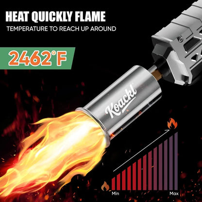 Adjustable Flame Propane Torch Gun – BBQ Searing, Camping & Welding Tool (Tank Not Included)