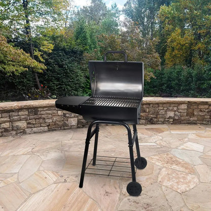 Charcoal Grill & Smoker with Cast Iron Grates & Smoke Control