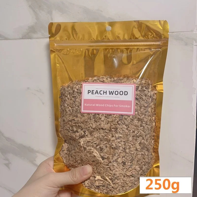 BBQ Smoked Sawdust Wood Chips-125-500g- Apple- Cherry Oak- Hickory-Alder Beech Smoking Fruit Wood Pieces for Smoker Fumigation Box