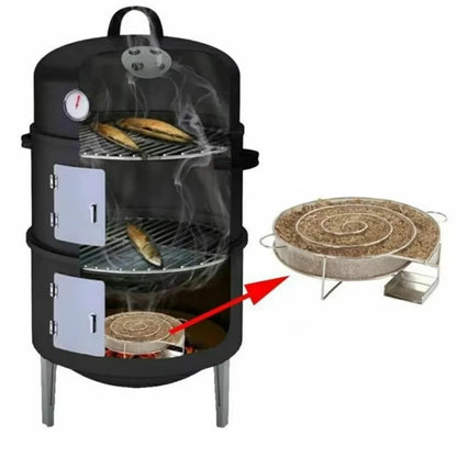BBQ Cold Smoke Generator Set – Stainless Steel Smoke Rack for Wood Dust Outdoor Smoking
