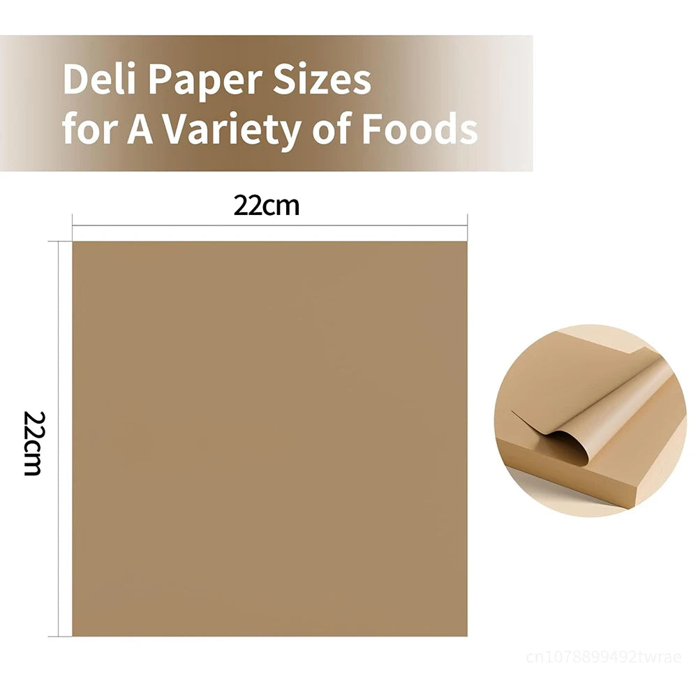 Parchment Paper Sheets: Food Deli Basket Liners for Baking, Sandwich Wrapping, BBQ, Picnics, Parties, Festivals & Outdoor Use