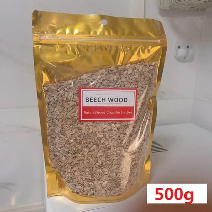 BBQ Smoked Sawdust Wood Chips-125-500g- Apple- Cherry Oak- Hickory-Alder Beech Smoking Fruit Wood Pieces for Smoker Fumigation Box