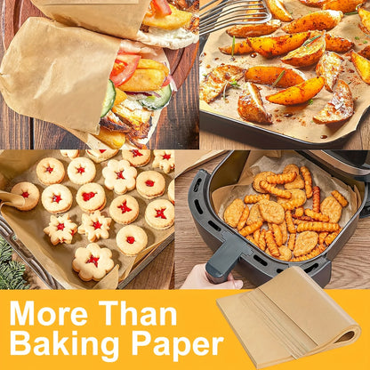 20m Non-Stick Parchment Paper Baking Sheets Precut Liners for Oven Air Fryer Grilling Mat Bread Cookies Kitchen Baking