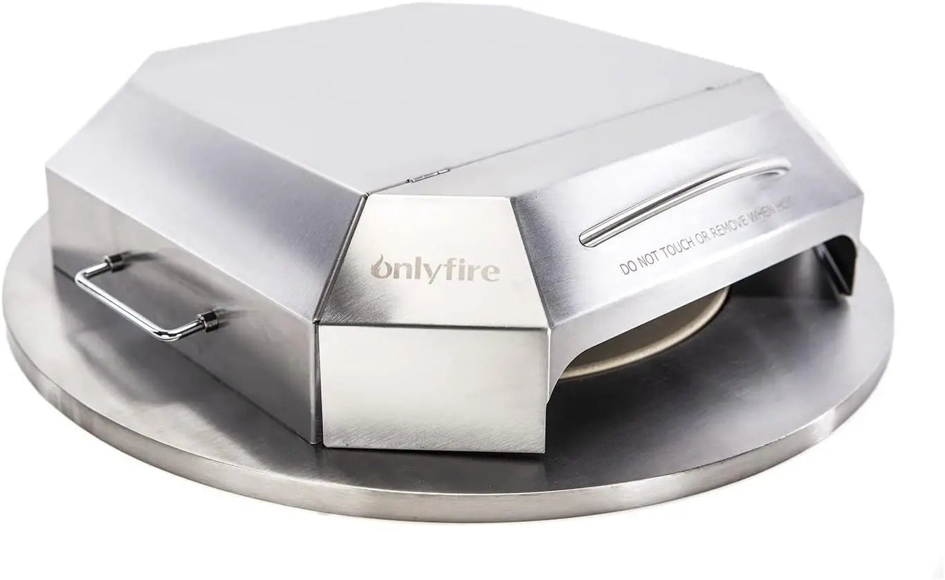 OnlyFire - Model 6052 - Stainless Steel Pizza Oven Kit for 22" Charcoal Kettle Grill.