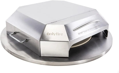 OnlyFire - Model 6052 - Stainless Steel Pizza Oven Kit for 22" Charcoal Kettle Grill.