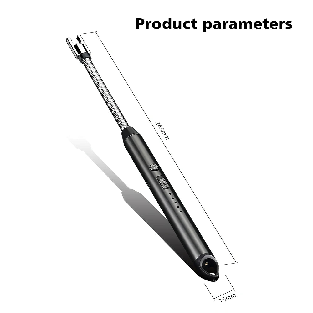 1/2/5-Piece USB Rechargeable Electric Lighter – Windproof Flameless Arc Lighter for BBQ, Kitchen, Candles & Camping