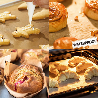 20m Non-Stick Parchment Paper Baking Sheets Precut Liners for Oven Air Fryer Grilling Mat Bread Cookies Kitchen Baking