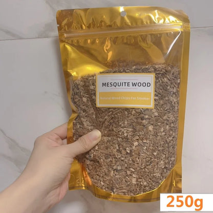 BBQ Smoked Sawdust Wood Chips-125-500g- Apple- Cherry Oak- Hickory-Alder Beech Smoking Fruit Wood Pieces for Smoker Fumigation Box