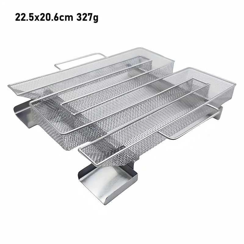BBQ Cold Smoke Generator Set – Stainless Steel Smoke Rack for Wood Dust Outdoor Smoking