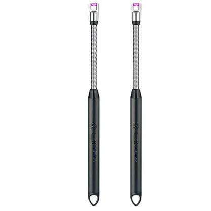 1/2/5-Piece USB Rechargeable Electric Lighter – Windproof Flameless Arc Lighter for BBQ, Kitchen, Candles & Camping