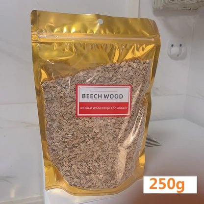 BBQ Smoked Sawdust Wood Chips-125-500g- Apple- Cherry Oak- Hickory-Alder Beech Smoking Fruit Wood Pieces for Smoker Fumigation Box