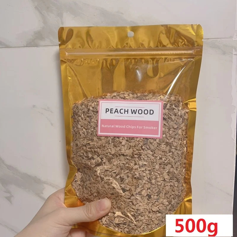 BBQ Smoked Sawdust Wood Chips-125-500g- Apple- Cherry Oak- Hickory-Alder Beech Smoking Fruit Wood Pieces for Smoker Fumigation Box