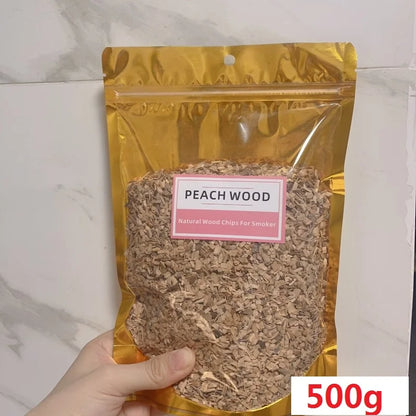 BBQ Smoked Sawdust Wood Chips-125-500g- Apple- Cherry Oak- Hickory-Alder Beech Smoking Fruit Wood Pieces for Smoker Fumigation Box