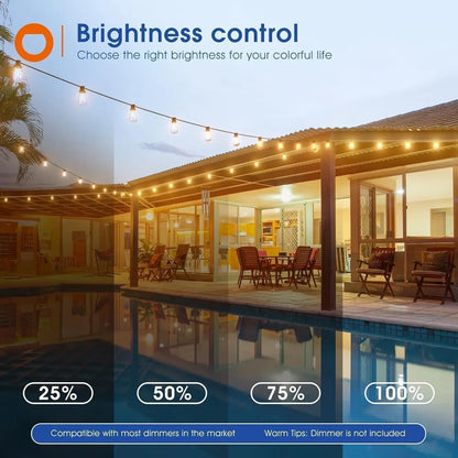 150FT LED Outdoor Waterproof Patio Patio Lights