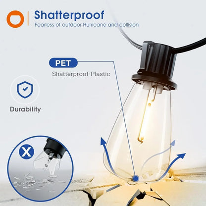 150FT LED Outdoor Waterproof Patio Patio Lights