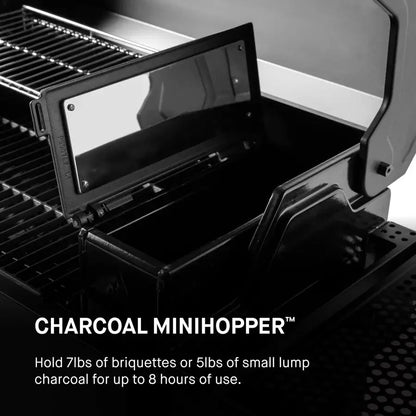 545 Digital Charcoal Grill and Smoker Combo – Digital Control, App Connectivity, Sear Plate & Mini Hopper