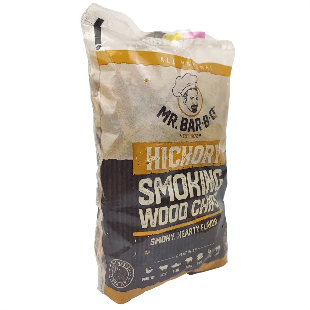 100% Authentic Hickory Wood Chips- Smoking- BBQ Grilling- Meat- Poultry- Fish- Vegetables 1.6lb Bag
