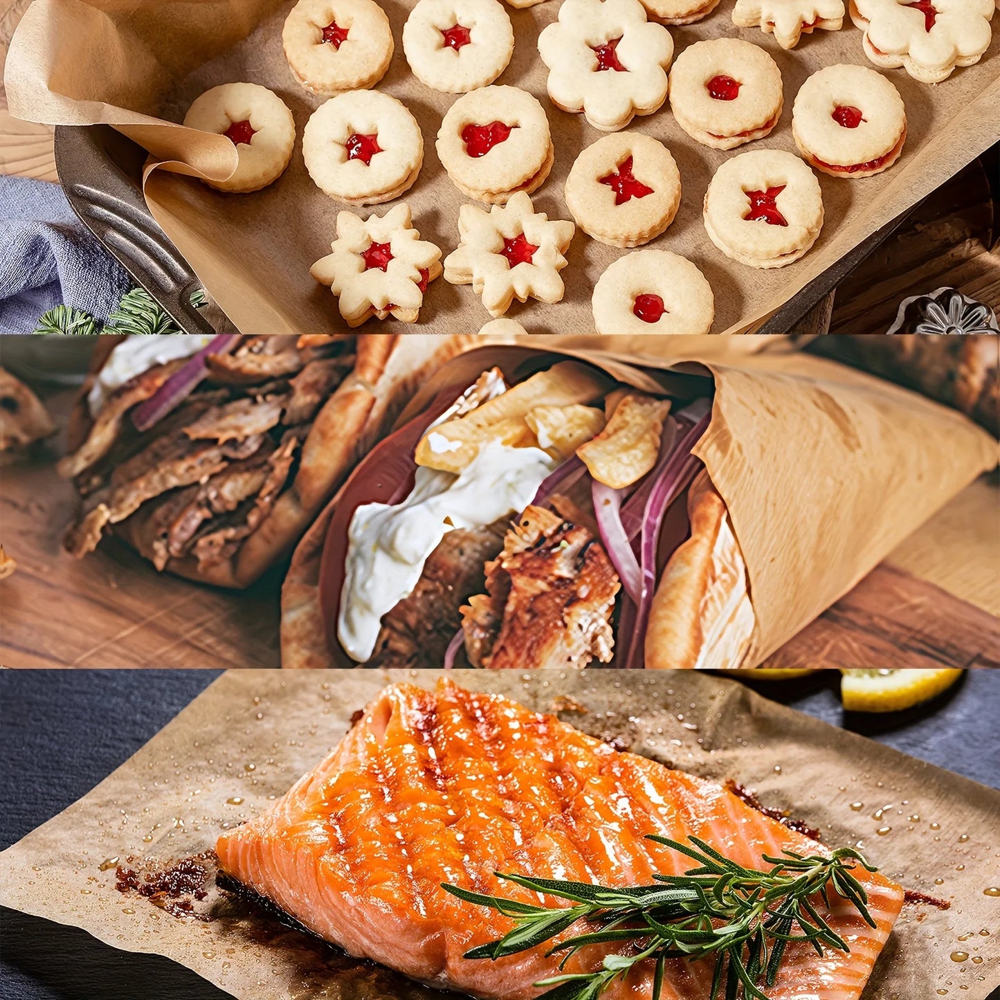 20m Non-Stick Parchment Paper Baking Sheets Precut Liners for Oven Air Fryer Grilling Mat Bread Cookies Kitchen Baking