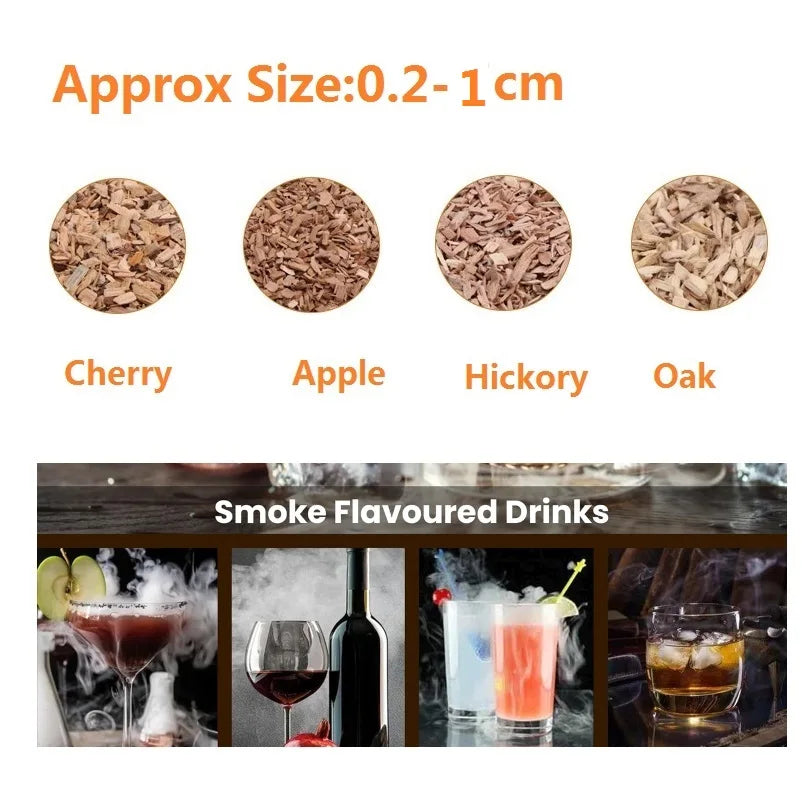 BBQ Smoking Wood Chips (125g–500g) – Apple & Oak Flavors for Grill and Smoker