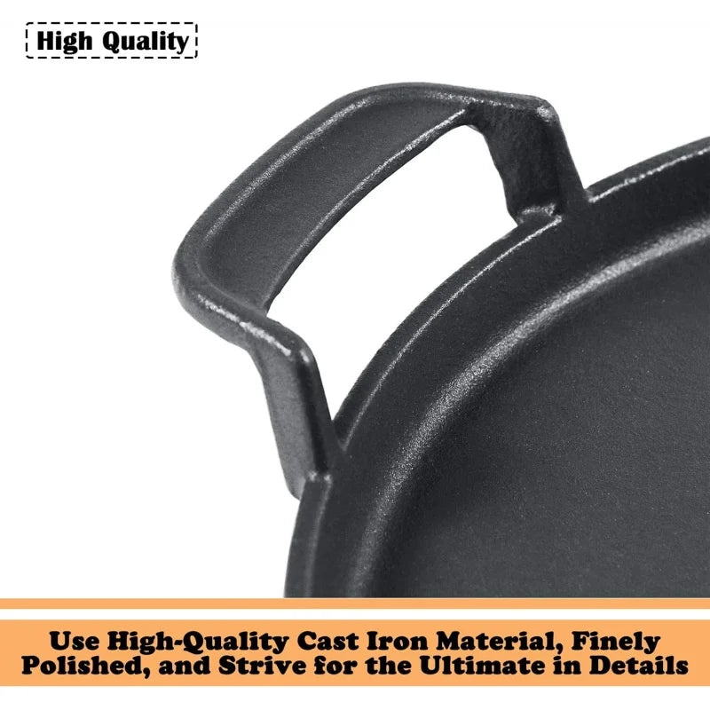 Gourmet BBQ System Cast Iron Griddle Pan for 22.5" Weber Kettle Charcoal Grill & Smokers