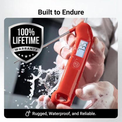 Instant Read Meat Thermometer, ±0.5℉ Accuracy, Waterproof, Backlit, Motion-Sensing, for Grilling