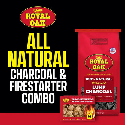 Premium 100% Natural Hardwood Lump Charcoal for Grilling BBQ Smoking 15.4 lbs