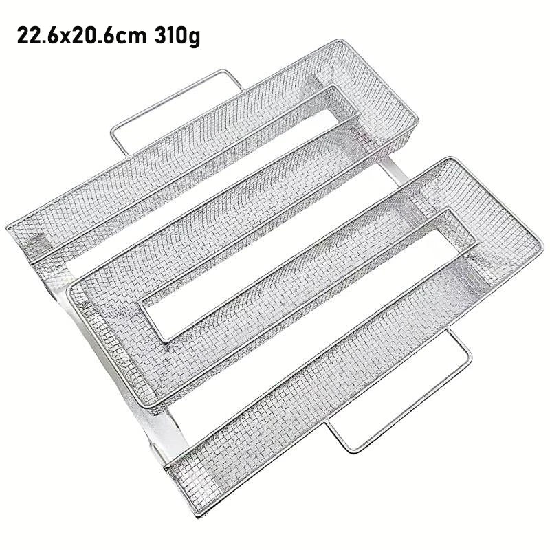 BBQ Cold Smoke Generator Set – Stainless Steel Smoke Rack for Wood Dust Outdoor Smoking