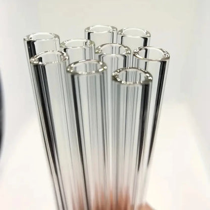 7-Piece 4-Inch Borosilicate Glass Pipes – Reusable Clear/Colored Tubes with Puff End