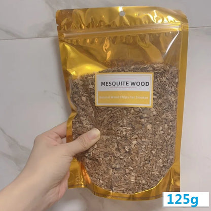 BBQ Smoked Sawdust Wood Chips-125-500g- Apple- Cherry Oak- Hickory-Alder Beech Smoking Fruit Wood Pieces for Smoker Fumigation Box
