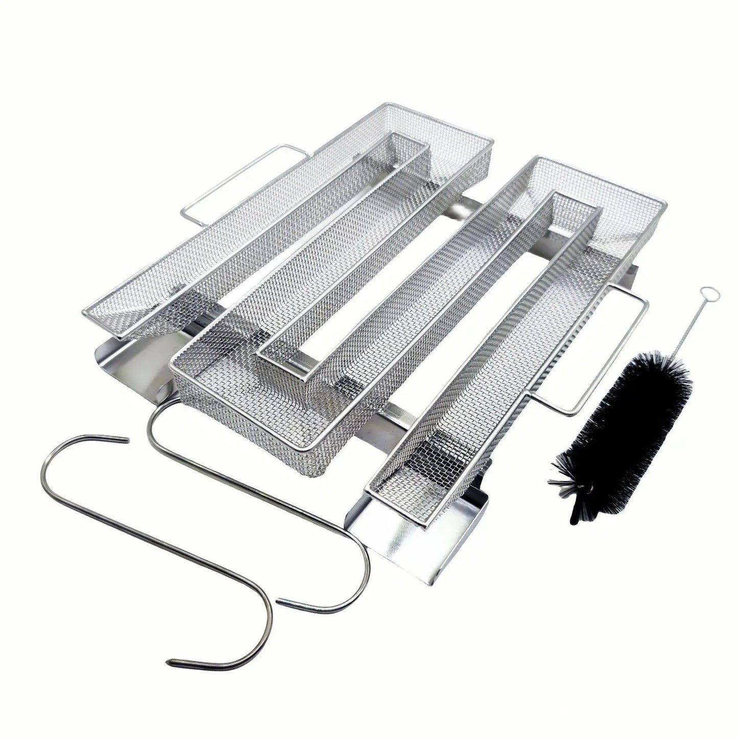 BBQ Cold Smoke Generator Set – Stainless Steel Smoke Rack for Wood Dust Outdoor Smoking