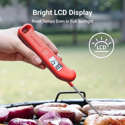 Instant Read Meat Thermometer, ±0.5℉ Accuracy, Waterproof, Backlit, Motion-Sensing, for Grilling