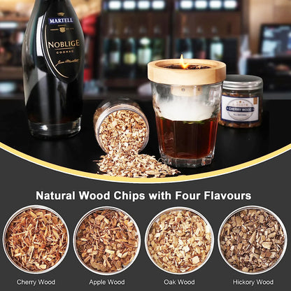 500g Smoked Woodchips for Grilling Barbecue BBQ Smoking Wood Chips 0.6-0.8cm Sawdust Cocktail Smoked Flavor Barbecue Accessories