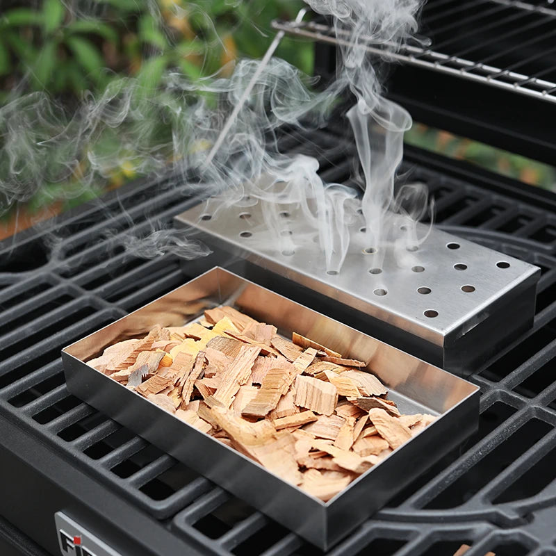 500g Smoked Woodchips for Grilling Barbecue BBQ Smoking Wood Chips 0.6-0.8cm Sawdust Cocktail Smoked Flavor Barbecue Accessories