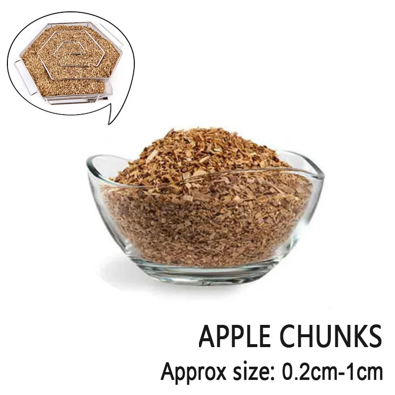 125g/bag BBQ Smoking Wood Chips Apple Cherry Oak Pecan Flavors for Outdoor Smoker Fumigation Box Bacon Smoked Grill Accessories