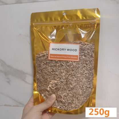 BBQ Smoked Sawdust Wood Chips-125-500g- Apple- Cherry Oak- Hickory-Alder Beech Smoking Fruit Wood Pieces for Smoker Fumigation Box