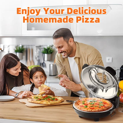 Electric Pizza Oven – Double-Sided Heating with Viewing Window (Up to 420°C)