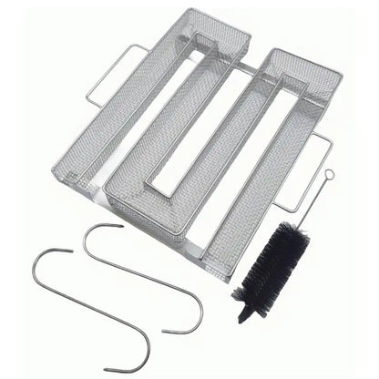 BBQ Cold Smoke Generator Set – Stainless Steel Smoke Rack for Wood Dust Outdoor Smoking