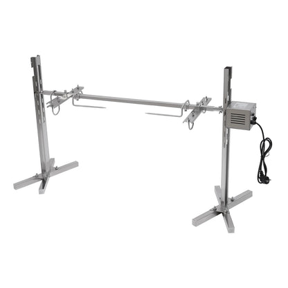53" Electric Rotisserie Grill Kit – 88 lb. Capacity Roaster Stand with 25W Motor, Height Adjustable