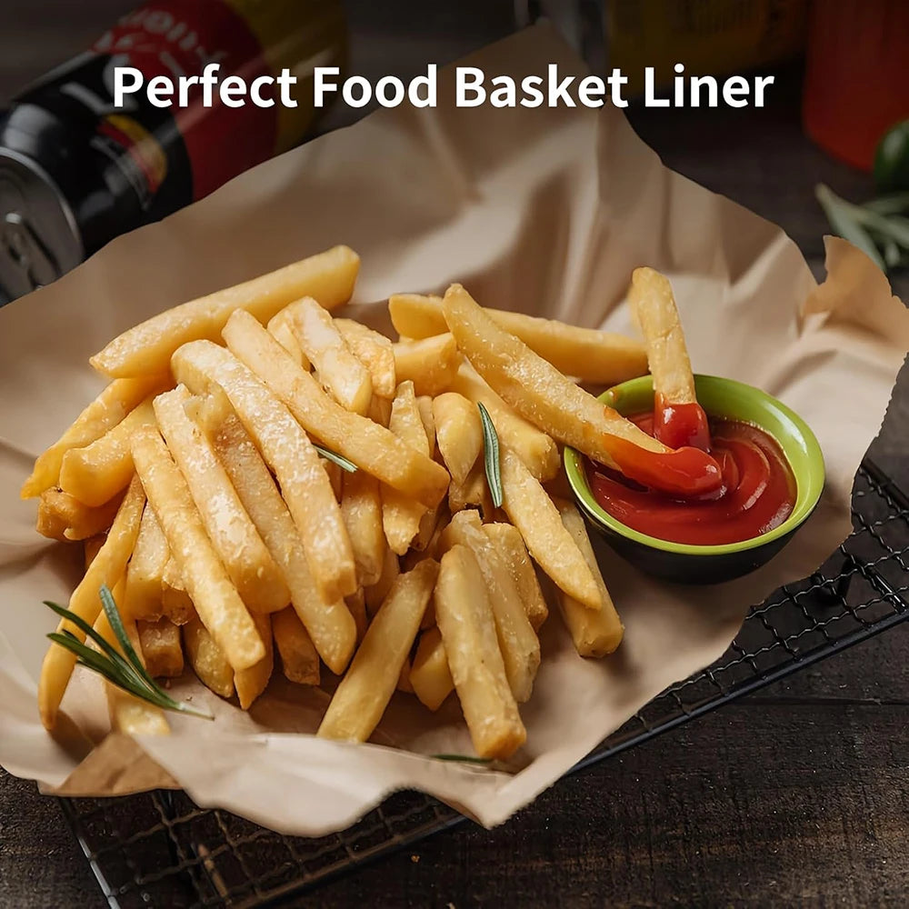 Parchment Paper Sheets: Food Deli Basket Liners for Baking, Sandwich Wrapping, BBQ, Picnics, Parties, Festivals & Outdoor Use