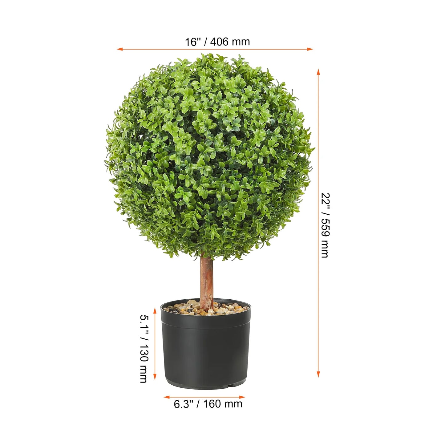 24/36/48in high Decorative Plants Green Plastic PE 1/2pcs Artificial Boxwood Tower Topiary Spiral Artificial Plant.