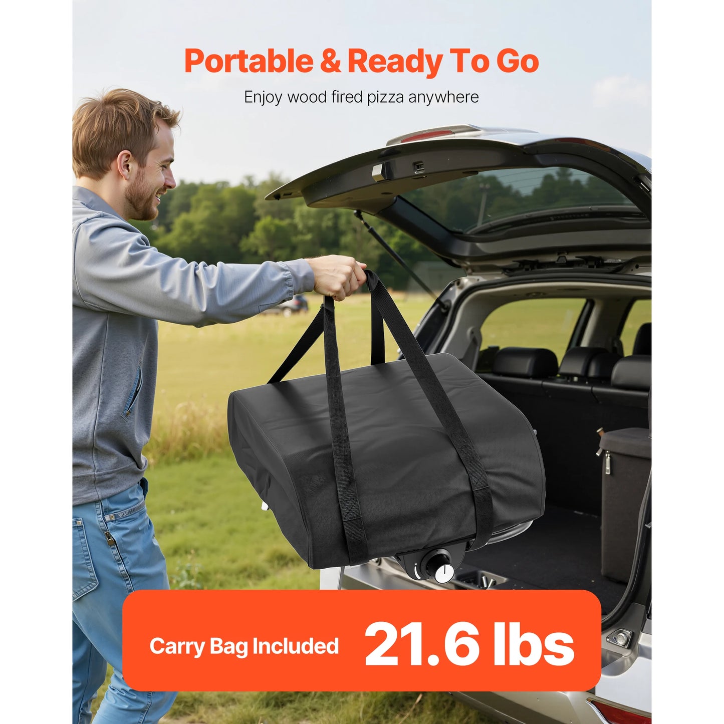 SucceBuy Propane Outdoor Pizza Oven 12In Portable Pizza-Cooker w/Thickened Pizza-Stone Carry Bag Pizza-Oven for Outside Backyard
