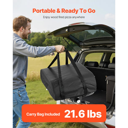 SucceBuy Propane Outdoor Pizza Oven 12In Portable Pizza-Cooker w/Thickened Pizza-Stone Carry Bag Pizza-Oven for Outside Backyard